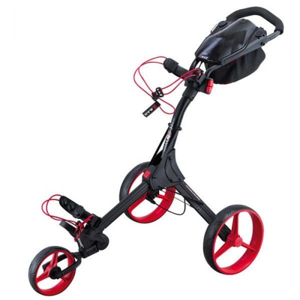 Big Max IQ+ 3-Wheel Push Trolley - Black Red For Sale