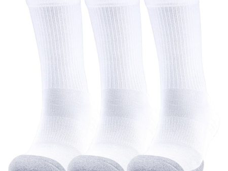 Under Armour HeatGear Crew Golf Socks (3 Pack) - White For Discount