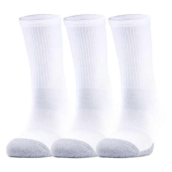 Under Armour HeatGear Crew Golf Socks (3 Pack) - White For Discount