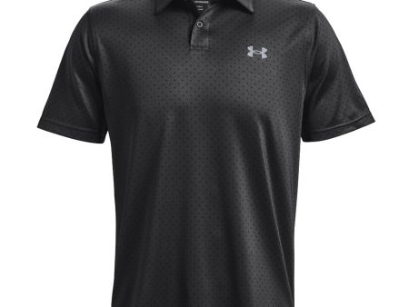 Under Armour Performance Printed Polo Shirt - Jet Grey Black Steel For Discount