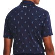 Under Armour Playoff 3.0 Boats Printed Polo Shirt - Midnight Navy White Hot on Sale