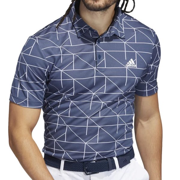 adidas Jacquard Primegreen Polo Shirt - Crew Navy White For Cheap