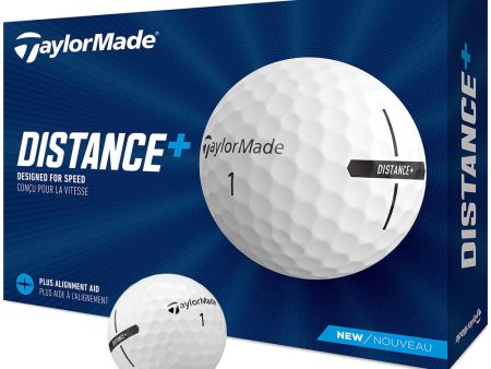 TaylorMade Distance+ Golf Balls - White - 12 Pack Sale