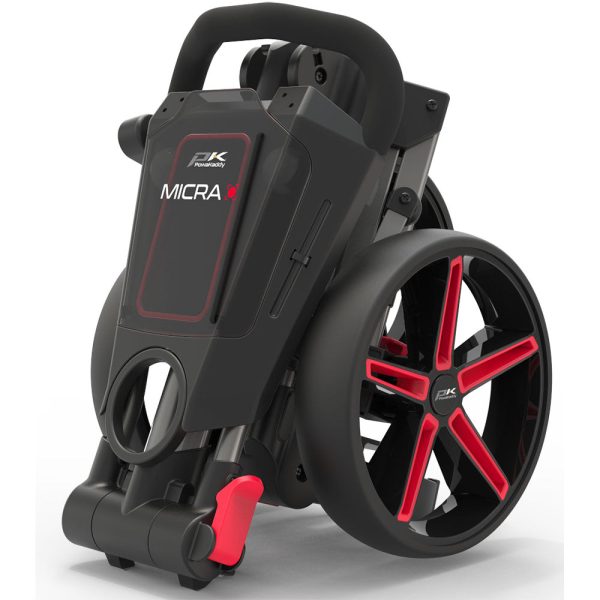 PowaKaddy Micra 3-Wheel Push Trolley - Gunmetal Red Sale