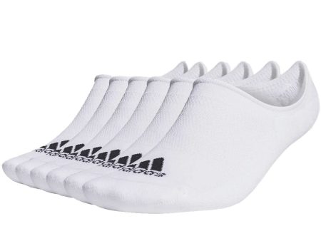 adidas Low Cut Socks (6 Pack) - White For Cheap