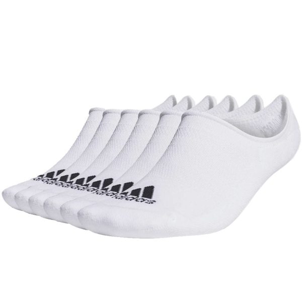 adidas Low Cut Socks (6 Pack) - White For Cheap