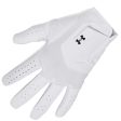 Under Armour Iso-Chill Leather Golf Glove - White Black For Discount