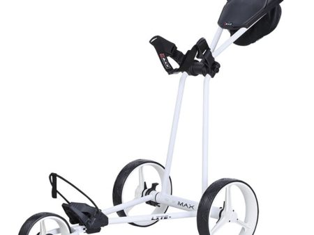 Big Max Ti-LITE 3-Wheel Push Trolley - White on Sale