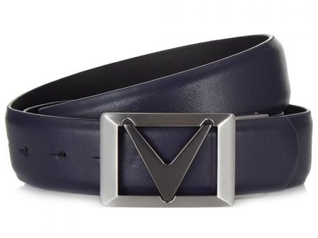 Callaway Chev II Leather Belt - Peacoat Fashion