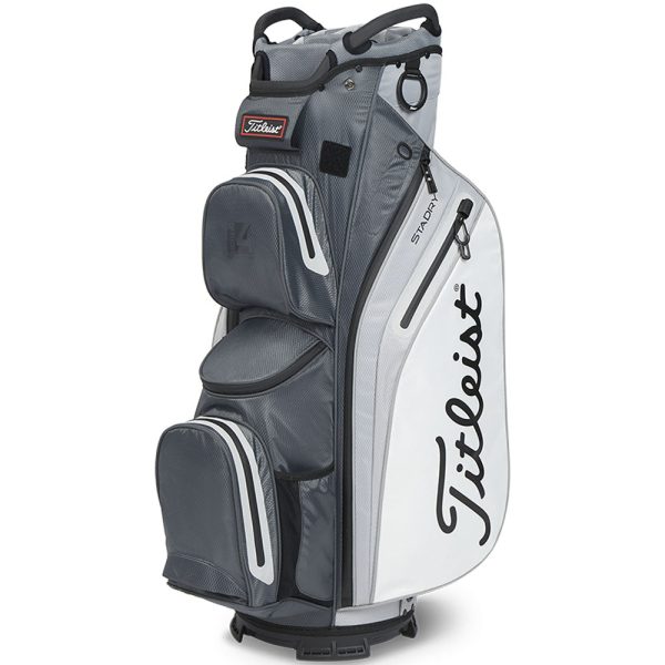 Titleist Cart 14 StaDry Waterproof Cart Bag - Charcoal Grey White Fashion