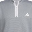 adidas Microdot 1 4 Zip Pullover  - White Grey Three Hot on Sale