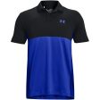 Under Armour Performance Blocked Polo Shirt - Black Blue For Sale