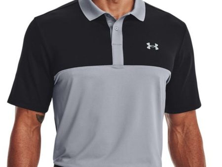 Under Armour Performance 3.0 Colour Block Polo Shirt - Steel Black Online now