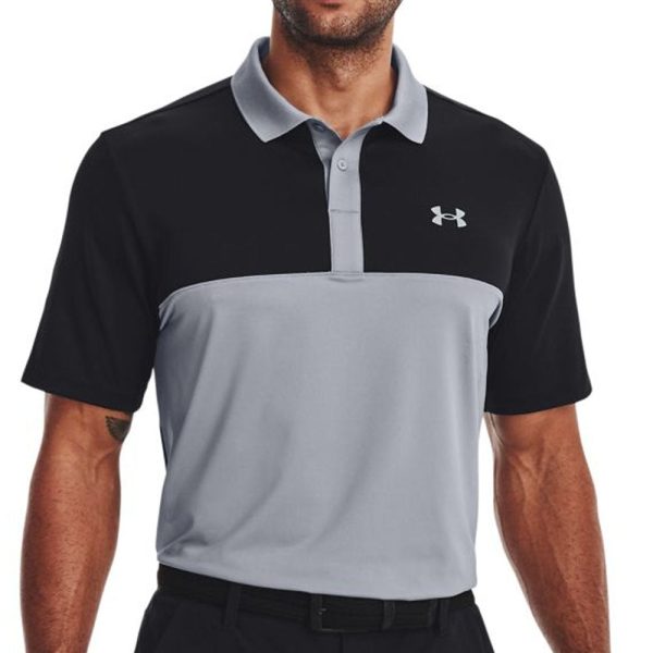 Under Armour Performance 3.0 Colour Block Polo Shirt - Steel Black Online now