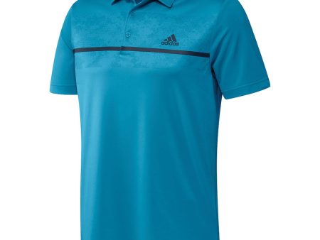 adidas Chest Print Polo Shirt - Sonic Aqua Online Sale