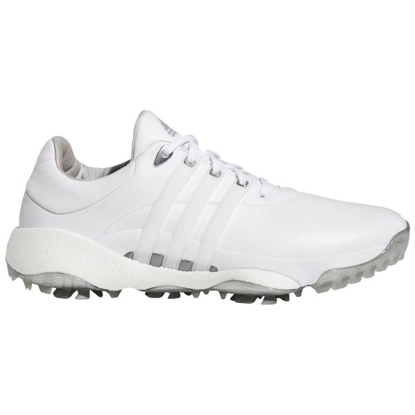 adidas Tour360  22 Spiked Waterproof Shoes - White Silver Metallic on Sale