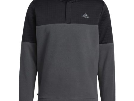 adidas DWR 22 Block 1 4 Zip Pullover - Black Grey Six Cheap