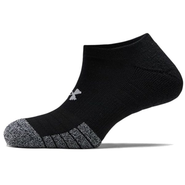 Under Armour HeatGear No Show Socks (3 Pack) - Black Fashion