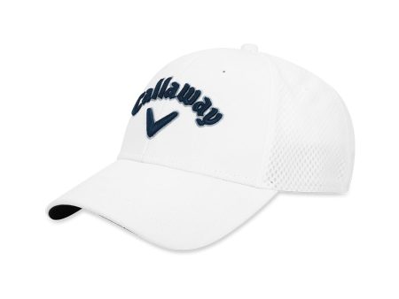 Callaway Mesh Fitted Cap - White Navy Silver For Discount