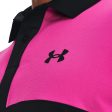 Under Armour Performance 3.0 Colour Block Polo Shirt - Black Rebel Pink Online Hot Sale