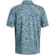 Under Armour Playoff 3.0 Palm Sketch Printed Polo Shirt - Still Water Static Blue Supply