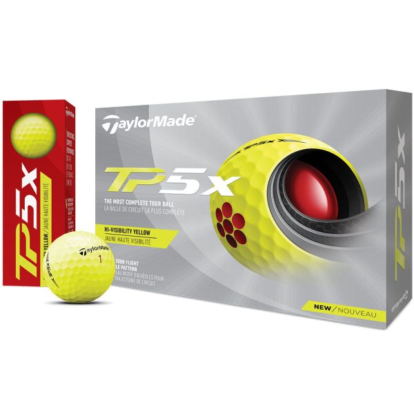 TaylorMade TP5x Yellow Golf Balls - 12 pack For Discount